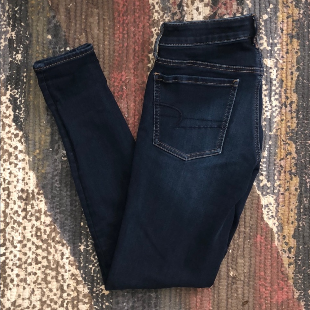 American Eagle Dark Washed Jegging Skinny Jeans